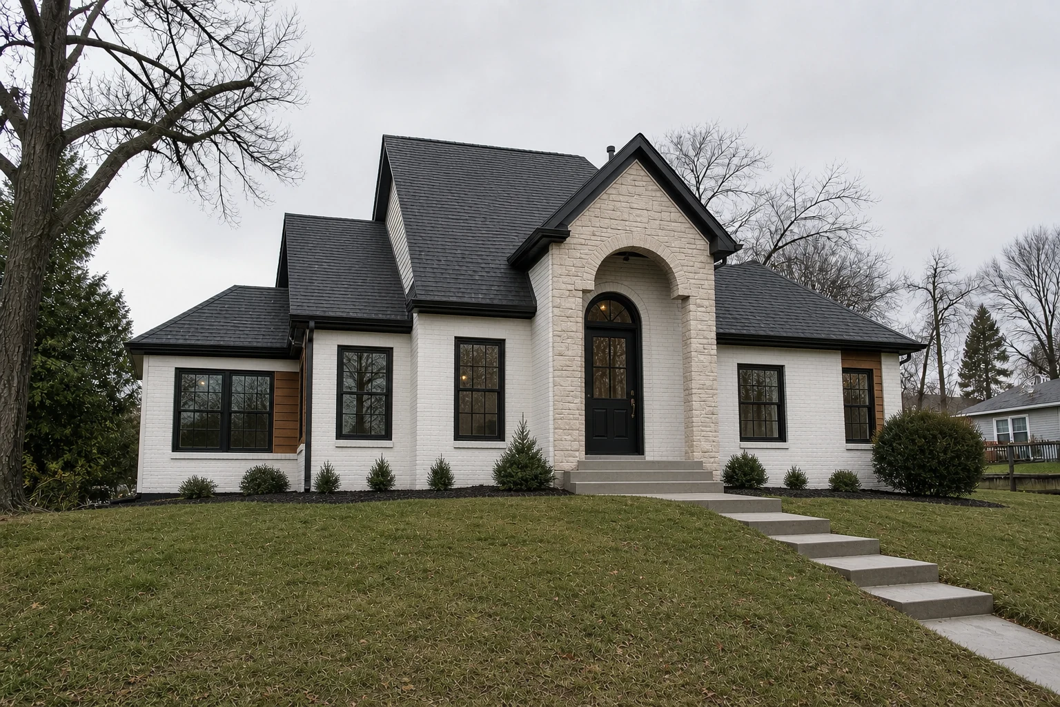 Rebuilt Columbia home exterior after fire damage restoration